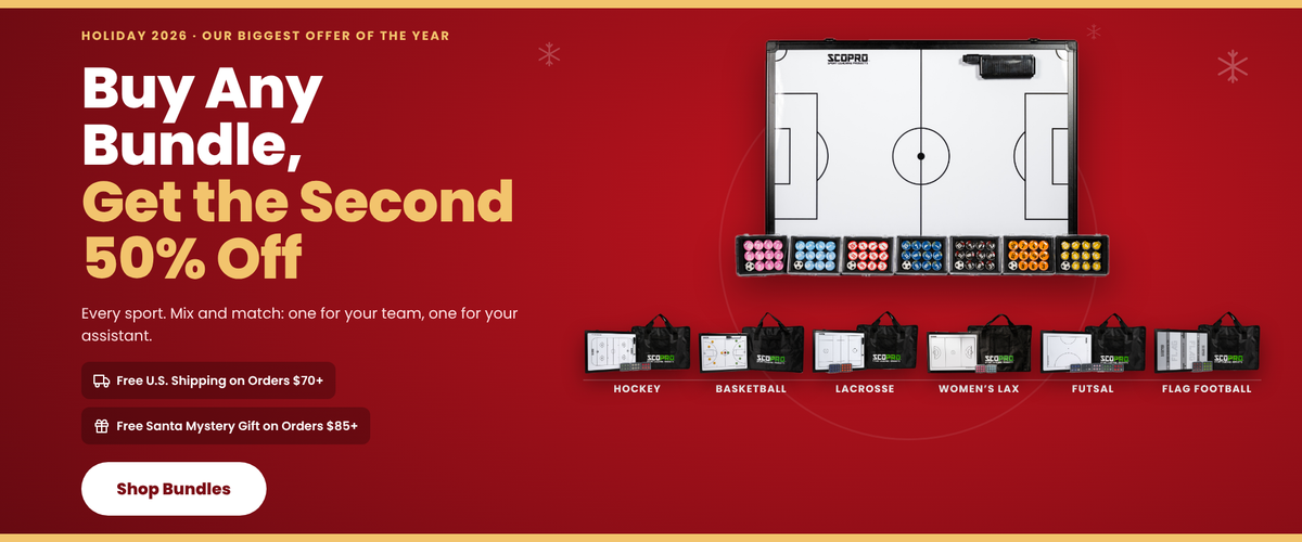 Scopro holiday offer: buy any bundle, get the second 50% off, every sport