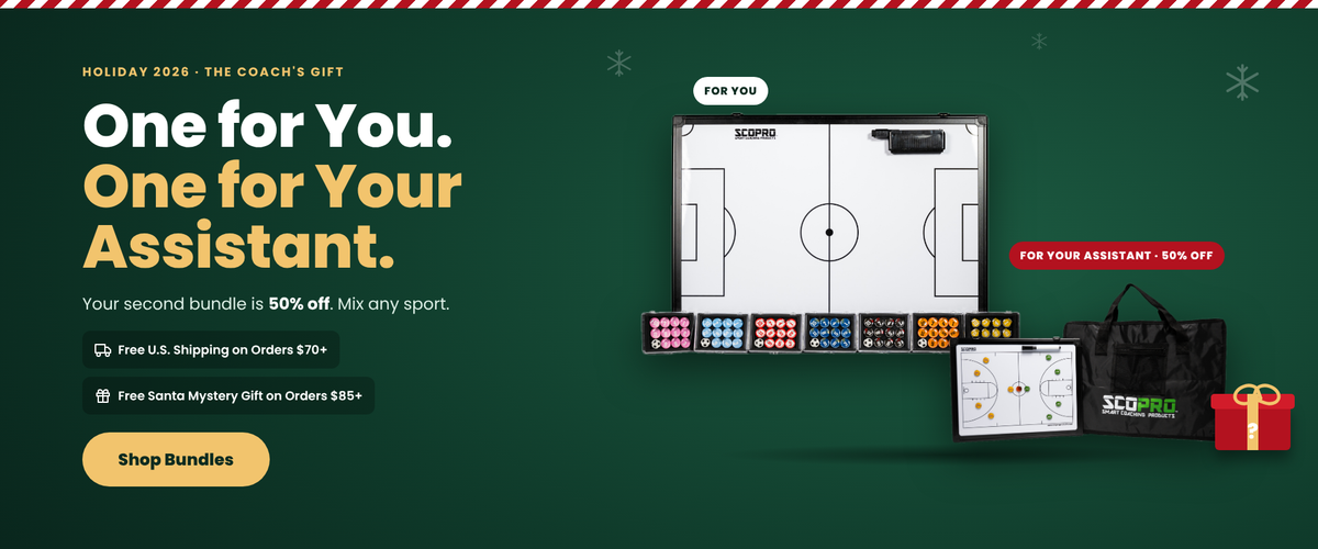 Scopro holiday offer: one coaching bundle for you, a second for your assistant coach at 50% off
