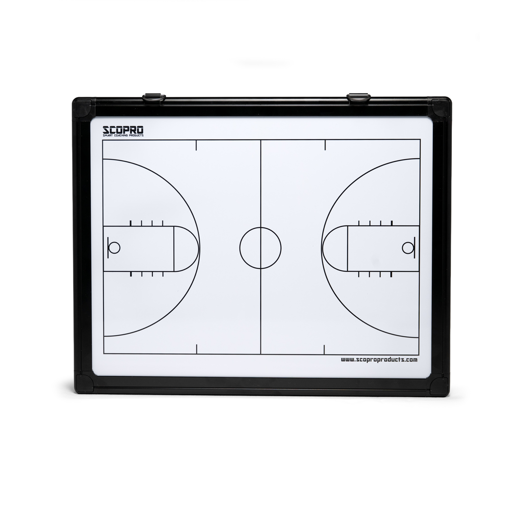 Scopro basketball tactical board, full court side, 16 x 12 magnetic dry-erase
