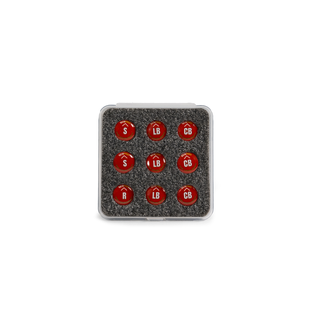 Flag Football Magnets - Position-Labeled Sets of 9