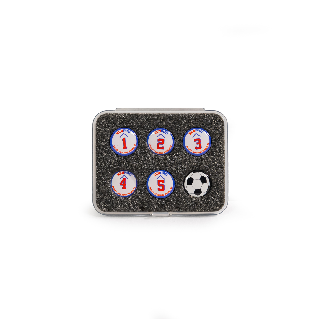 Futsal Coaching Magnets - Numbered Set of 6