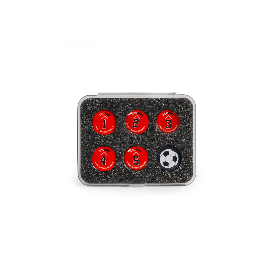 Futsal Coaching Magnets - Numbered Set of 6