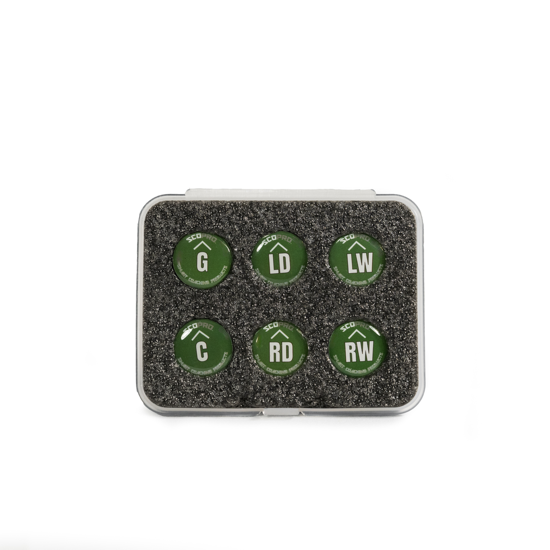 Hockey Mini Magnets - Position-Labeled Set of 6