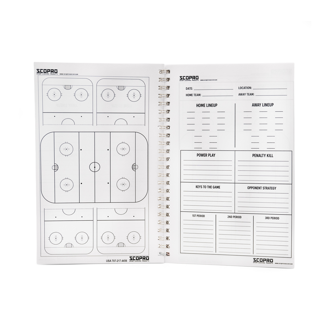 Hockey Game Day Notepad - Lineups, Special Teams & Rink Diagrams