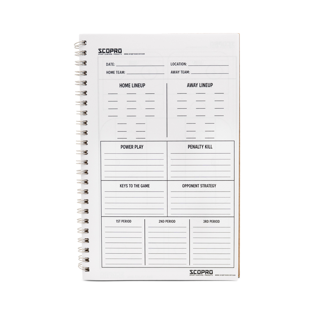Hockey Game Day Notepad - Lineups, Special Teams & Rink Diagrams