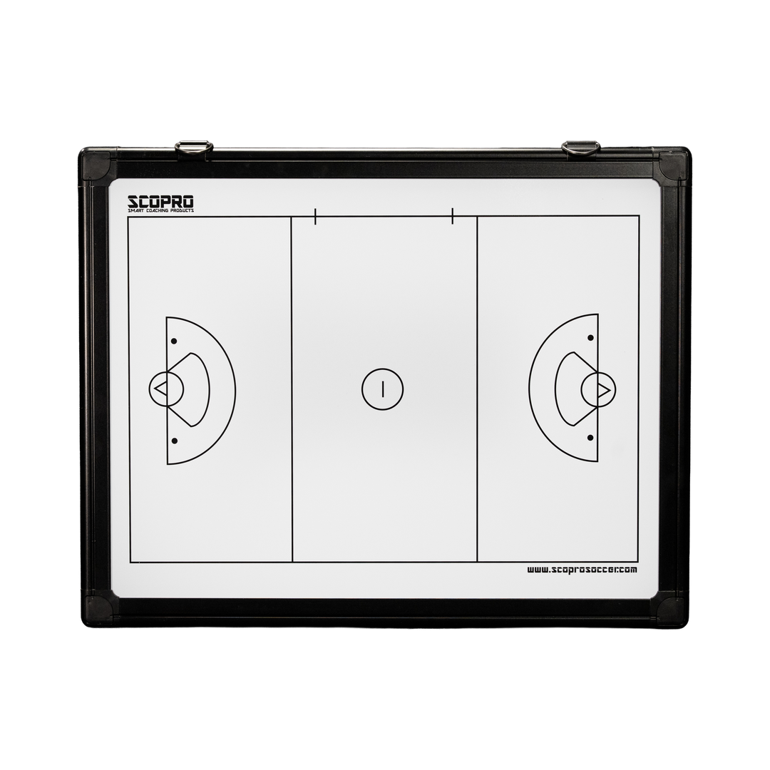 Scopro women's lacrosse tactical board, full field side, magnetic dry-erase