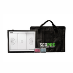 Scopro Women's Lacrosse Bundle: dual-sided board, full field side, with carry bag and two magnet sets, pink and light blue